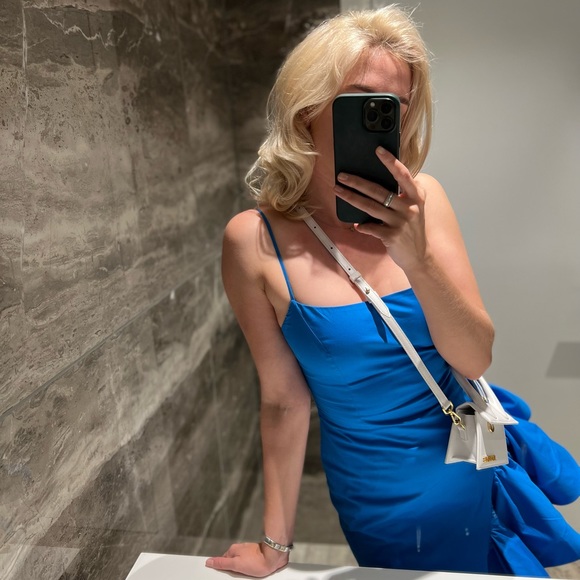 New with tags GIUSEPPE DI MORABITO Assymmetric Ruffled Square-Neck Gown 40 IT - Picture 9 of 14